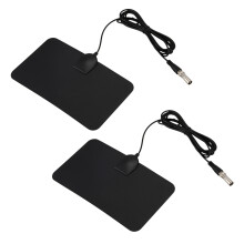2X Flat HD Digital Indoor Zoom TV Antenna HDTV 50 Mile Range TVFox VHF UHF DVB