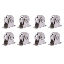 8Pack U-Type Stainless Steel Pulley Block Mute Bearings Sliding Roller Track Wheel