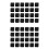 48 Pcs 30mm x 30mm Plastic Ribbed Square End Caps Tube Insert Black 1