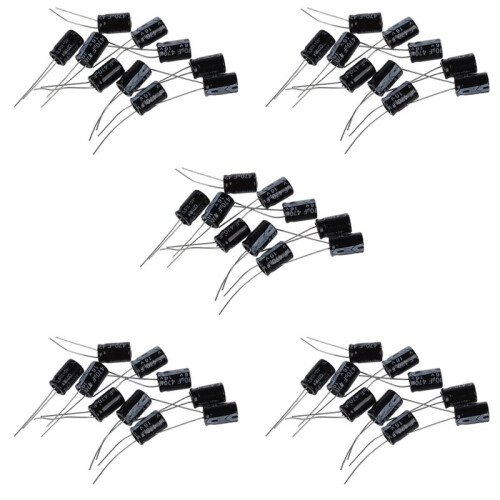 50 x 16V 470UF Aluminum Electrolytic Capacitor 8X12mm