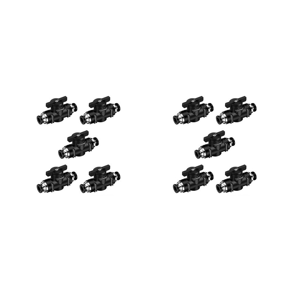 10X Pneumatic Valve Push To Connect Fittings Valve Air Flow Control Valve Air Fittings Straight Quick Connect 6032833093120