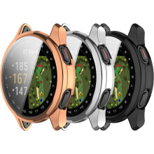 Case and Screen Protector Slim TPU Bumper Cover Black Silver Rose Gold for Garmin Approach S50