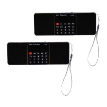 2X Digital Fm Radio Media Speaker Mp3 Music Player Support Tf Card USB Drive with LED Screen Display and Timer Function
