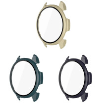 Case for Garmin Approach S50 with Tempered Glass Screen Protector, Shockproof AntiScratch Cover 3 Pack Green Blue Beige