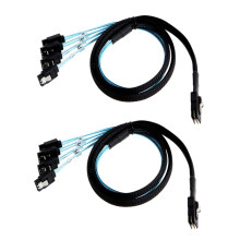 2X SAS 36Pin (SFF-8087) Macho Una 4 7Pin Cable Hembra, SAS Host / Controlador Una 4 Target