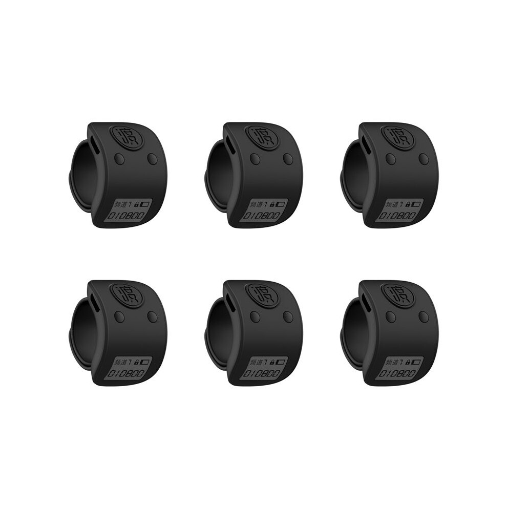 6X Digital Lcd Electronic Finger Ring Hand Tally Counter 6 Digit Rechargeable Counters Clicker- Black 6033327661313
