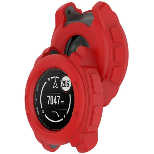 Red Silicone Case Shockproof ScratchProof Protective Smartwatch Cover for Garmin Instinct E 40mm 2
