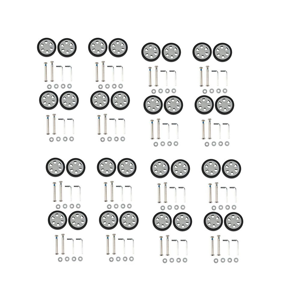 32X Luggage Accessories Wheels Aircraft Suitcase Pulley Rollers Mute Wheel Wear-Resistant Parts Repair 55X12mm 6031085164183