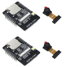 2X Carte de Développement ESP32-CAM+Ensemble de Modules de Caméra OV2640 520KB+4M PSRAM 32Mbit WIFI+ Ultra Low Powers Module IoT 5V