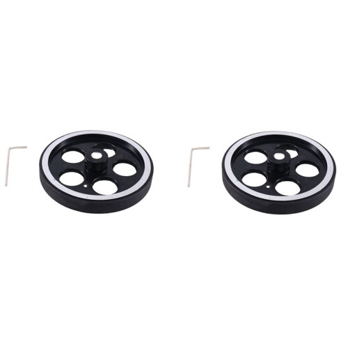 2pcs 300mmx8mm Industrial Aluminum Rubber Measuring Encoder Meter Wheel for Industrial Encoder