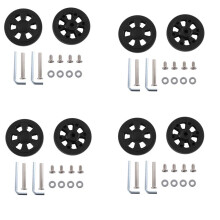 4 Pair 60 x 12mm Luggage Wheels Replacement Wear Resistant Environmental Protection PU Suitcase Replacement Wheels