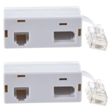 2X Rj45 Plug Bt Rj11 Secondary Splitter-Telefon-Adapter
