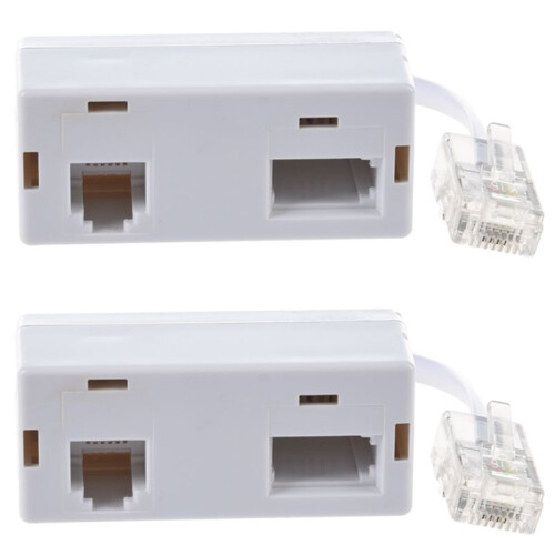 2X Rj45 Plug Bt Rj11 Secondary Splitter-Telefon-Adapter