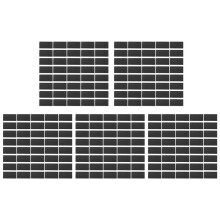 Plastic Blanking End Cap Tubing Tube Inserts 25mmx50mm 200 Pcs Black