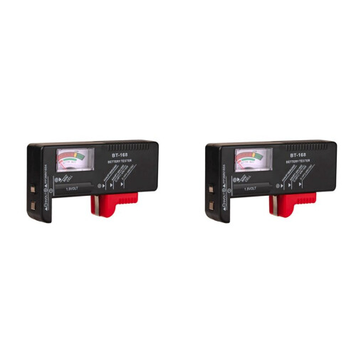 2X BT-168 AA/AAA/C/D/9V/1.5V Batteries Universal Button Cell Battery Colour Coded Meter Indicate Volt Tester BT168