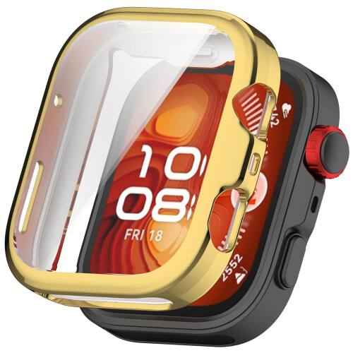 Case for Huawei Watch Fit 4 2 Pack with Screen Protector, Ultra Thin Scratch Resistant Full Coverage TPU Cover