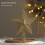 Christmas Tree Top Star Decoration Handcrafted Gold Cotton 4