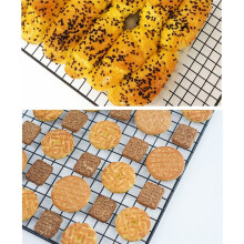 3Pcs Cake Cooling Rack, Black Carbon Steel Bread Drying Net, Baking Tool, Non Stick Cooling Net, Baking Tray, Net Rack A
