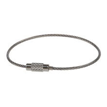 300Pcs Stainless Steel Screw Locking Wire Keychain Cable Key Rings Outdoor Accessory