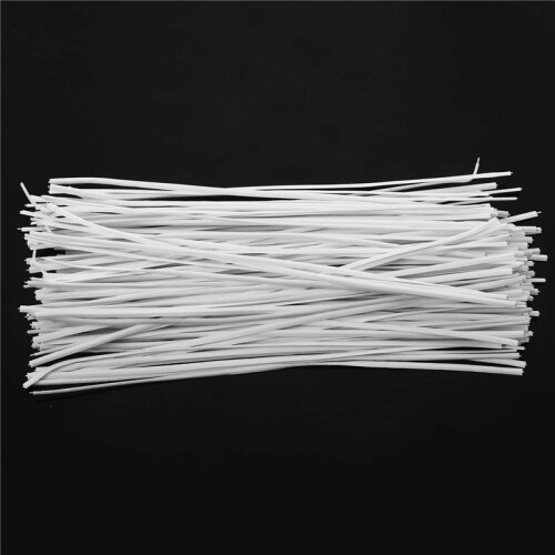 260Pcs Cable Organizer Binding Packaging Wire Twist Ties White 150X2.2mm 2