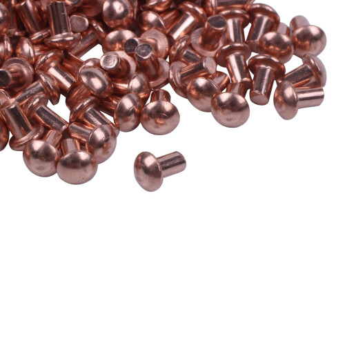 400 Pcs 5/64 x 1/8 Inch Round  Copper Solid Rivets Fasteners 1