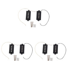 3X Pb P Bass Pickup Humbucker Pickup for 4 String P Bass Replacement Bass Guitar Part, Black