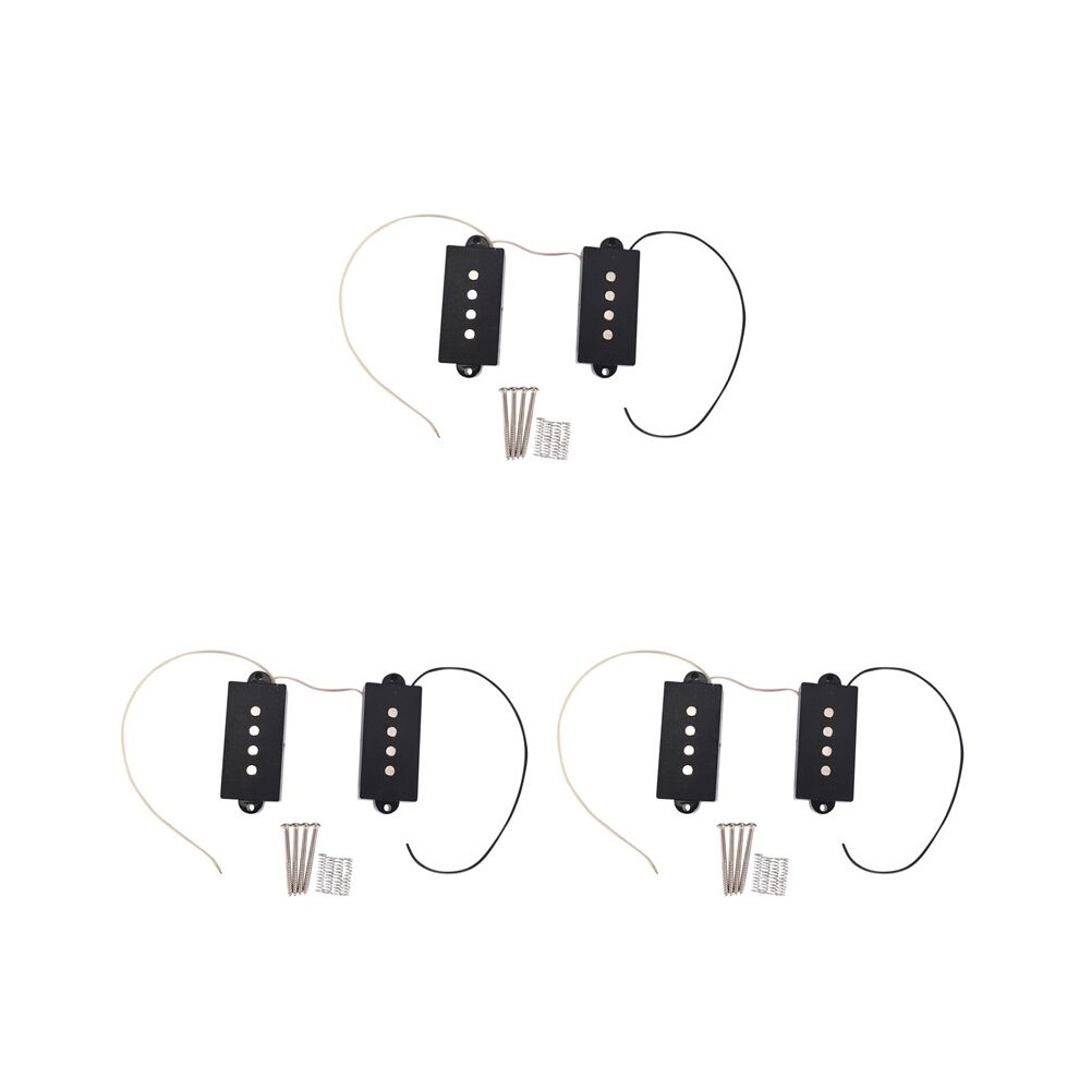 3X Pb P Bass Pickup Humbucker Pickup For 4 String P Bass Replacement Bass Guitar Part, Black 6034275899650