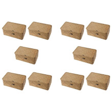 10X Caja de Almacenamiento Tejida una Mano de Algas Marinas Caja de Almacenamiento Canasta de Almacenamiento Organizador de Maquillaje Contenedor