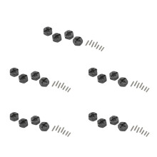 20X Aluminum Alloy 12mm Combiner Wheel Hub Hex Adapter Upgrades for 144001 1/14 RC Car Spare Parts,Grey