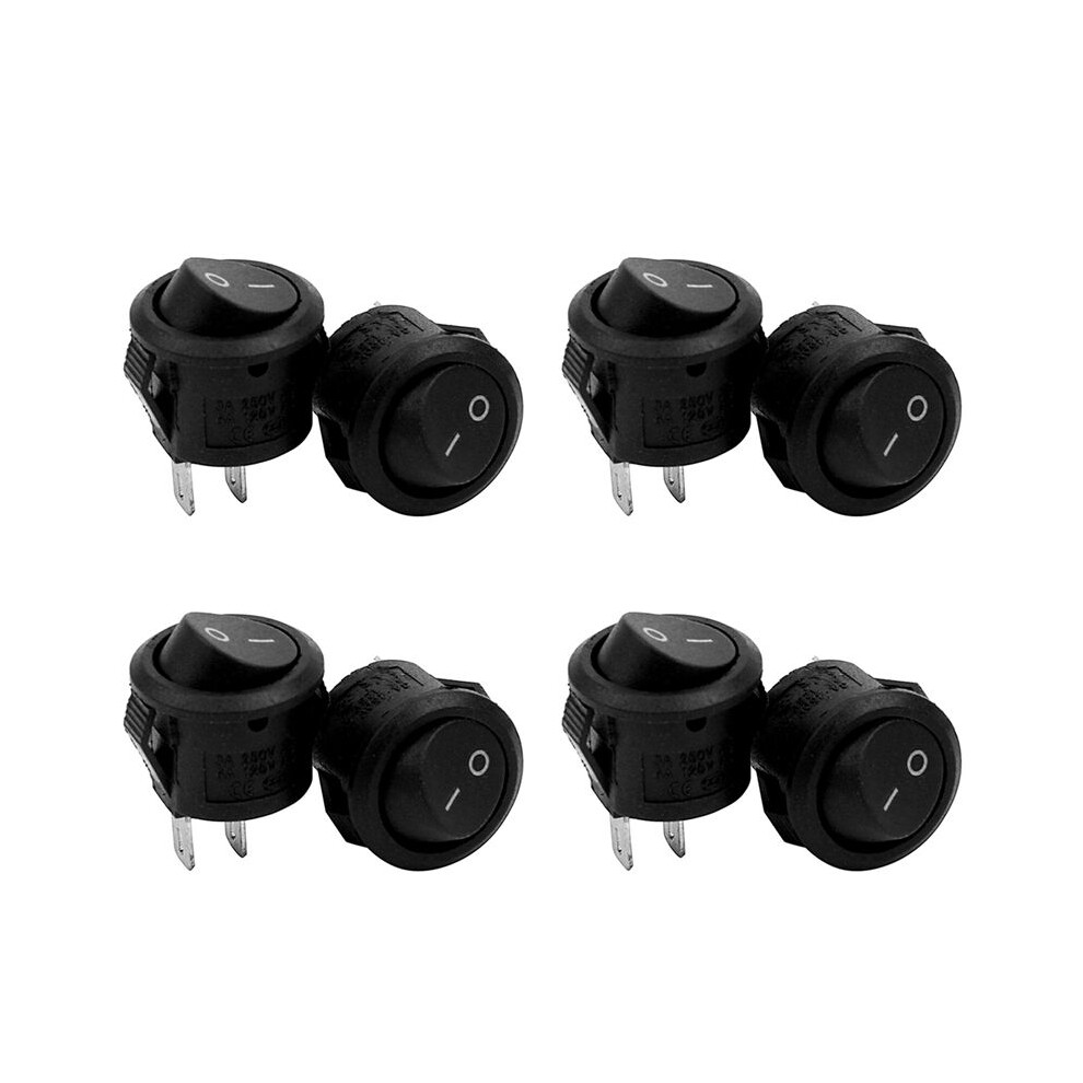 8X /Off Self Latching Press Buttons Rocker Toggle For Car Auto Boat Black 6032129647143
