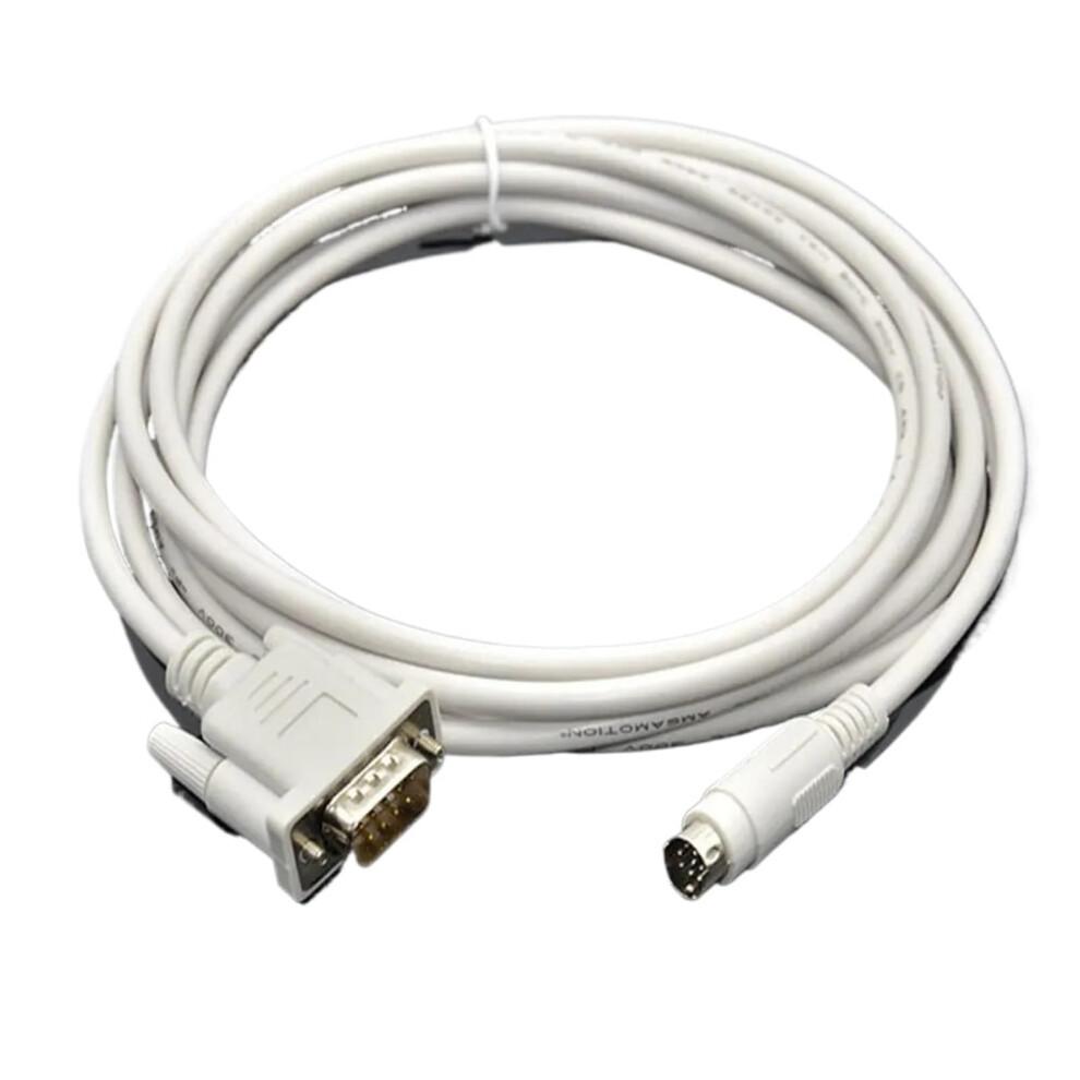Fx Series Plc Programming Cable For Mt6000 Mt8000 Hmi, 2.5M 9Pin To 8Pin, Stable Signal Transmission White 9092120224030