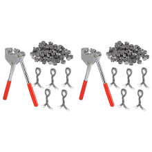 200Pcs Round Lead Seals Beans 8mm Diameter, 200 Pcs Steel Wire, 2Pcs Sealing Crimper with Red Plastic Coated Handle