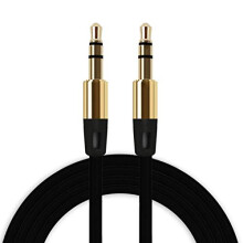 3.5mm AUX Audio Cable 1m Tangle Stereo Cord for Car Headphones Speaker Computer