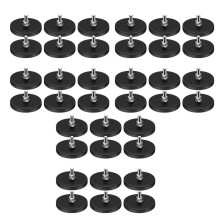 Rubber Coated Magnets,22LBS Neodymium Magnet Base with M6 Threaded Magnet with Bolts and Nuts,Strong Magnets Hold 36PCS