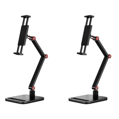 2X Support de Moniteur Portable Support Réglable Pivotant à 360 Support de Tablette Compatible avec le Support de Serrage de Bureau pour Tablette