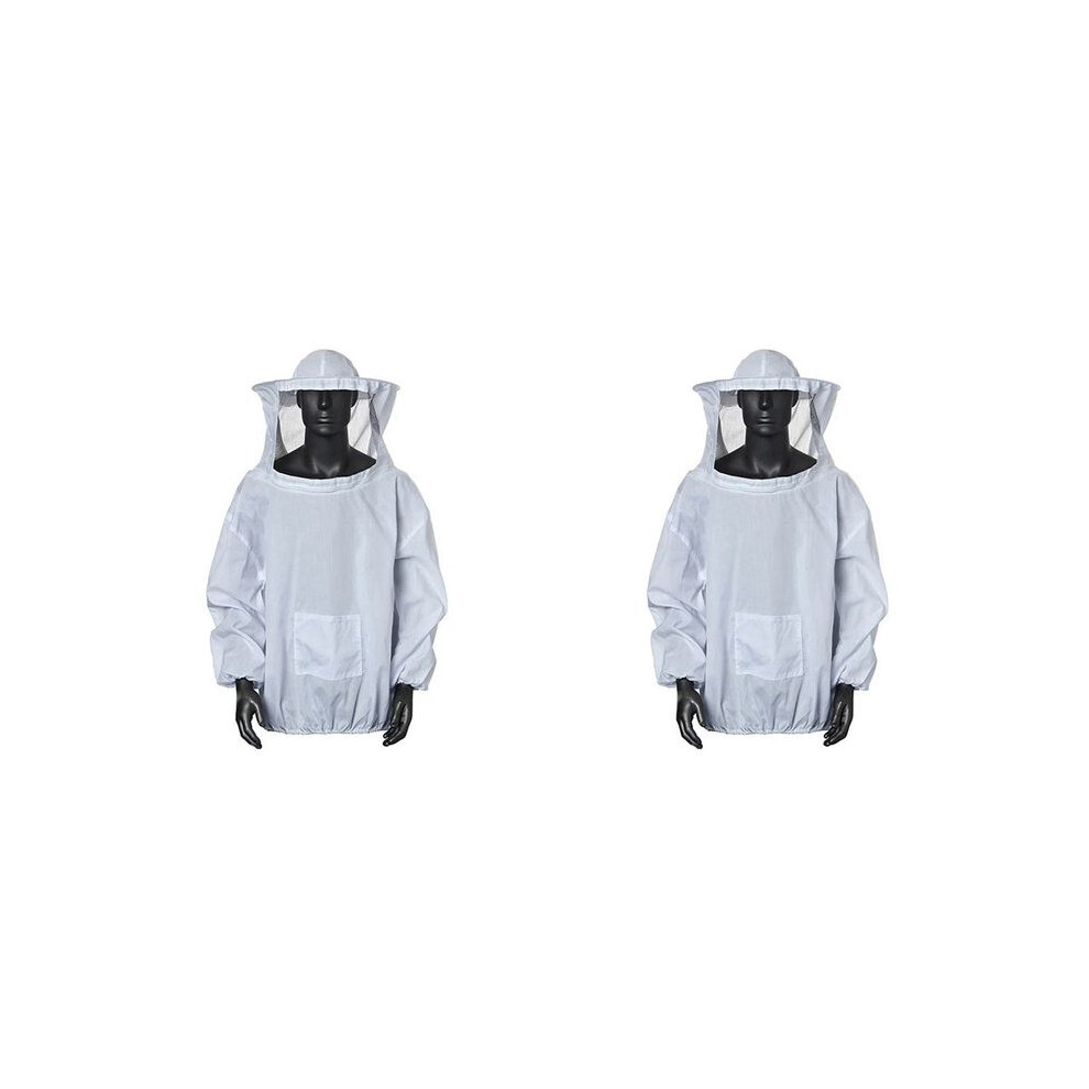 2X Protective Beekeeping Jacket Overalls, Beekeeping Cap Sleeves Beekeeper Suit, Beekeeping Bee Jacket 4714050469750