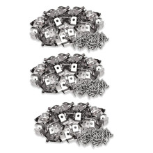 Fence Wire Fence Clips Agricultural Fencing Mounting Clips, Stainless Steel Screw Wire Clamps with Screws (300Pcs)
