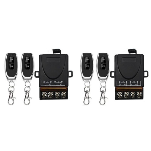 2X AC 220V 30A 1CH 433MHz Wireless Remote Control  RF Relay Receiver + Off/ Transmitter