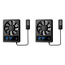 2X Ventilador de Enfriamiento Inteligente para Tanque de Reptiles con Pantalla LED Ventilador de VentilacióN de Viento Fuerte Ventilador Enfriamiento