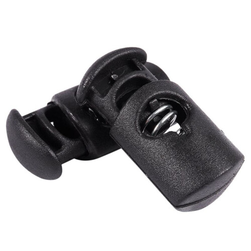 Diameter 8 mm Hole, Cord Cord Stopper Laces Snap Hook, Black, 50 Pcs 2