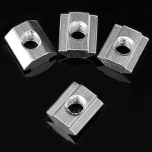 500Pcs M5 T Sliding Nut Zin-Plated Carbon Steel T Sliding Nut for 2020 Aluminum Profile