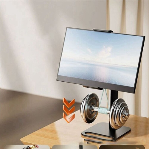2X Support de Moniteur Portable Support Réglable Pivotant à 360 Support de Tablette Compatible avec le Support de Serrage de Bureau pour Tablette 2