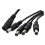 2X 1 to 4  Power 4-Port Splitter Adapter Adaptor Cable CCTV Camera 4