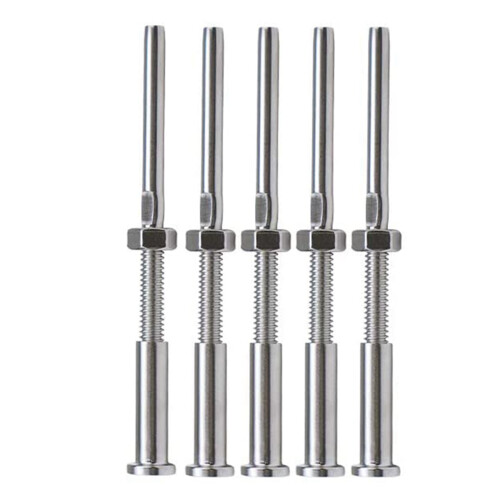 40Pcs Invisible Turnbuckle Hand Swage Threaded Stud Hex  Fitting Receiver Terminal for 1/8 Inch Cable Railing