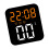 Noiseless Digital Bedsides Clock With-Black shell orange l 1