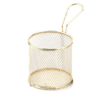 Commercial Untarnished Oil Strainer Basket For Tall-Gold large
