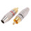 80 Pcs RCA Plug Audio Video Locking Cable Connector Gold Plated 6