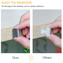 Adhesive Cable Clips, 200Pcs Wire Clips Cable Wire Management Holder Clamps Cable Tie Holder for Car, Office and Home