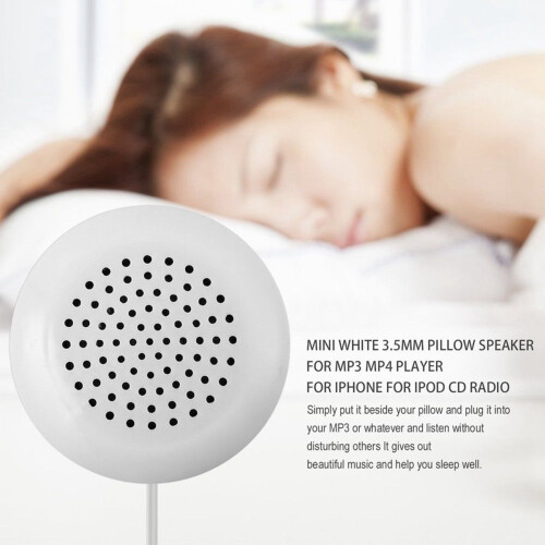 2X  White 3 5mm Pillow Speaker for   CD Radio MP3 Player GL 2
