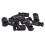 Diameter 8 mm Hole, Cord Cord Stopper Laces Snap Hook, Black, 20 Pcs 2